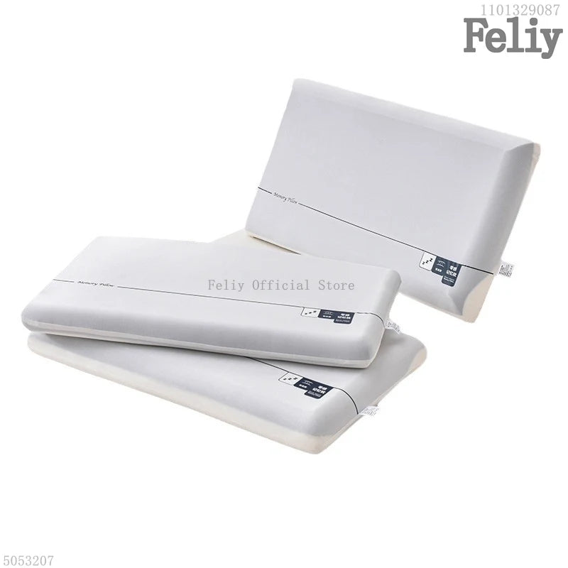 Memory Foam Sleeping Pillow Slow Rebound Low Flat Pillows Pain Release Thin Pillow Health Care Cushion Bedding Sleep Cushion