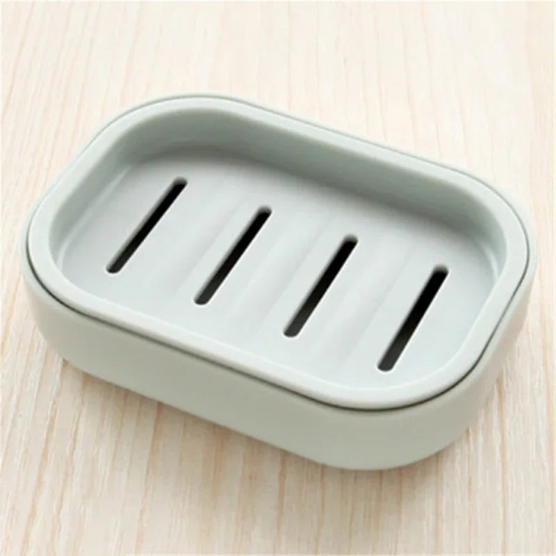 New Creative Soap Dish Portable Plastic Household Bathroom Soap Case Holder Double soap box For Kitchen Bathroom Accessories