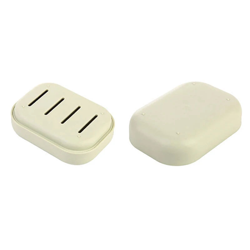 New Creative Soap Dish Portable Plastic Household Bathroom Soap Case Holder Double soap box For Kitchen Bathroom Accessories