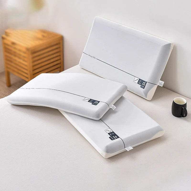 Memory Foam Sleeping Pillow Slow Rebound Low Flat Pillows Pain Release Thin Pillow Health Care Cushion Bedding Sleep Cushion